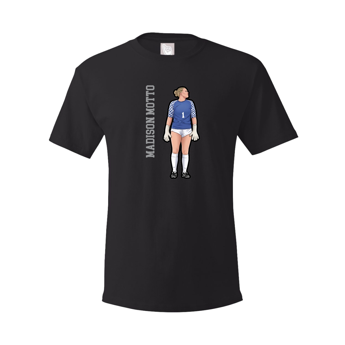Youth Tee — Name Vertical in Black