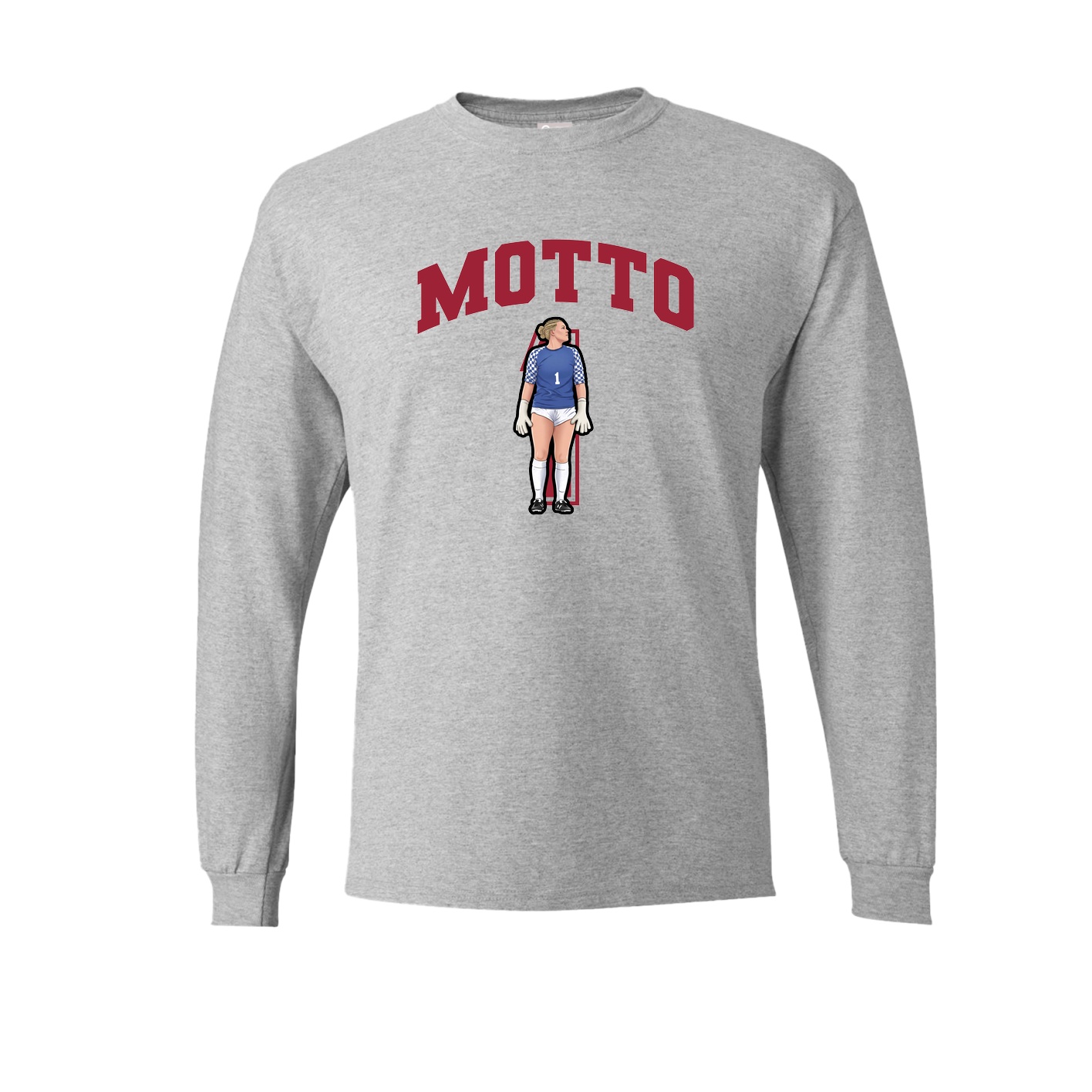 Long Sleeve Tee — Number in Grey
