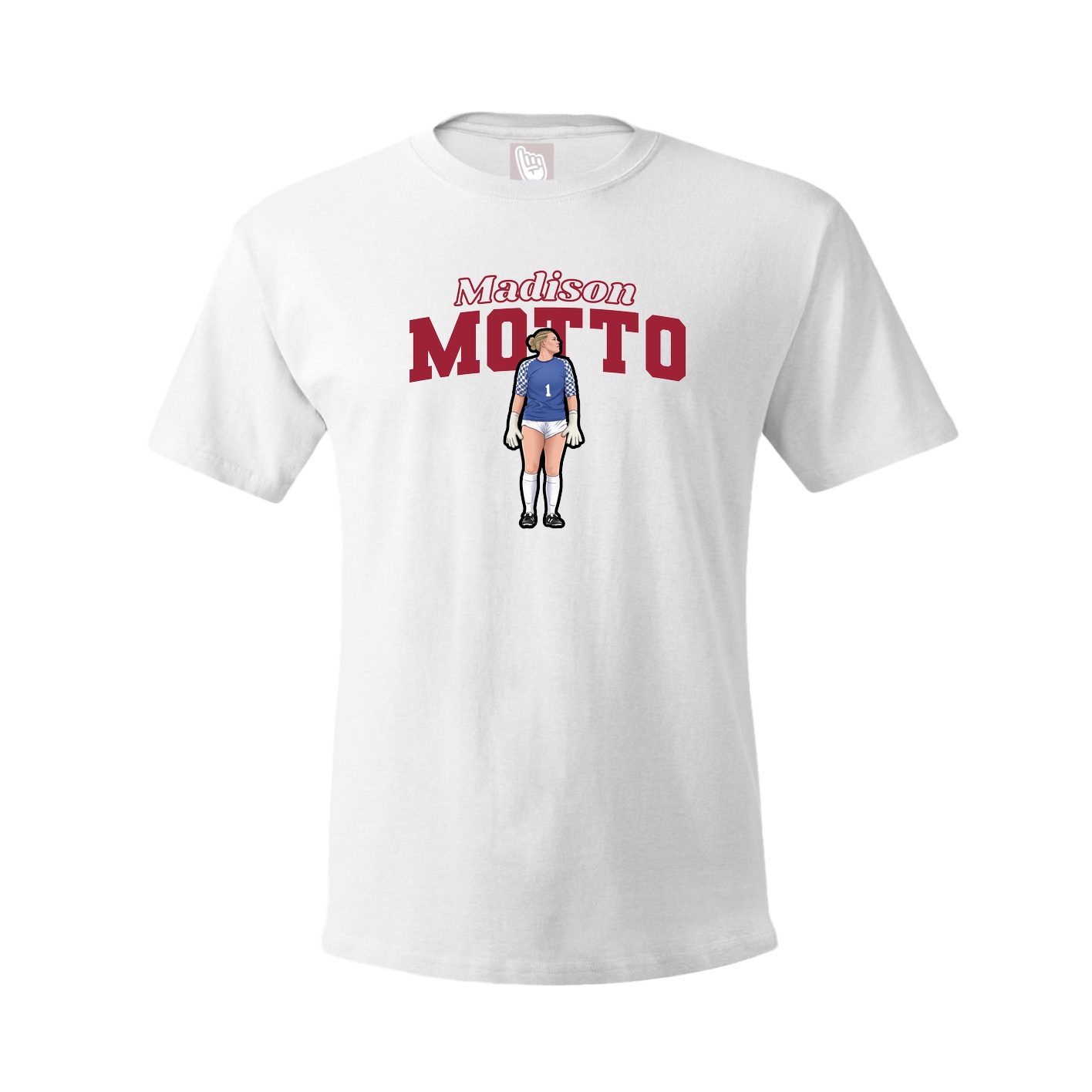 Youth Tee — Name Arch in White