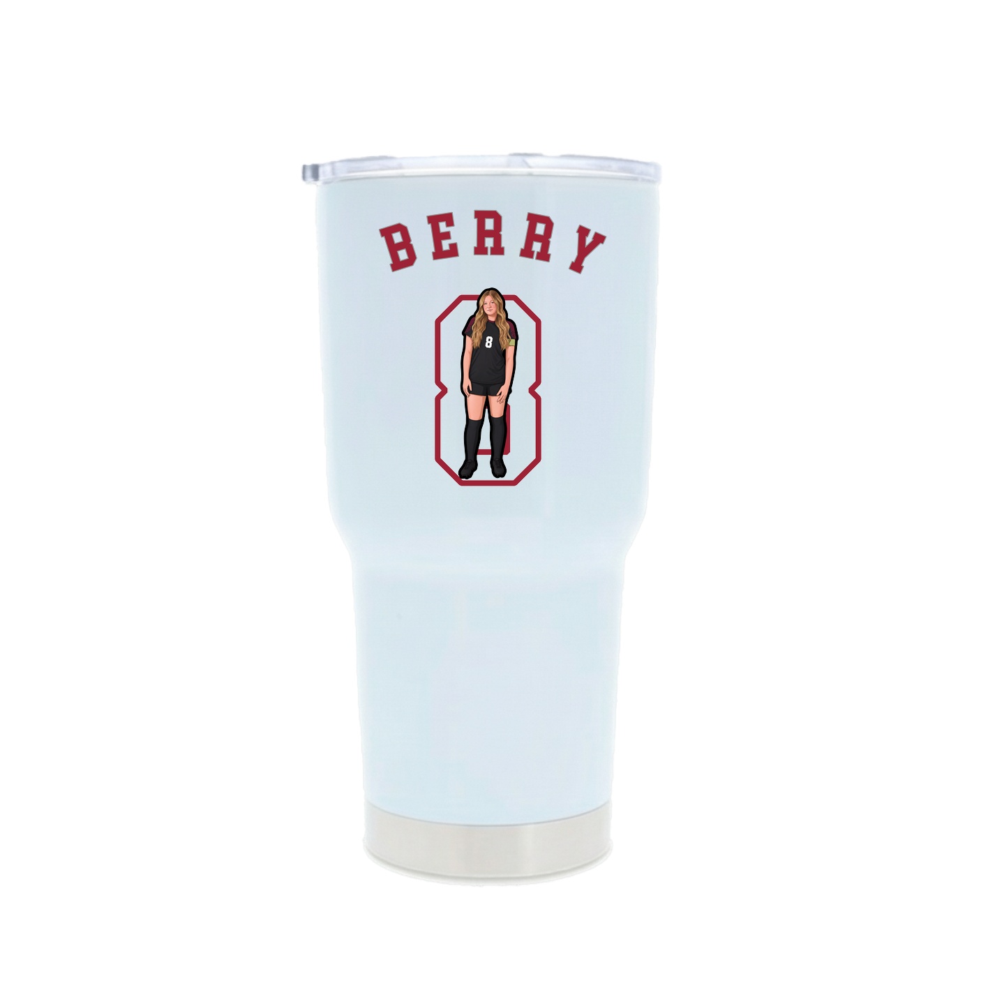 30oz Stainless Steel Tumbler — Shirsey Arch in White