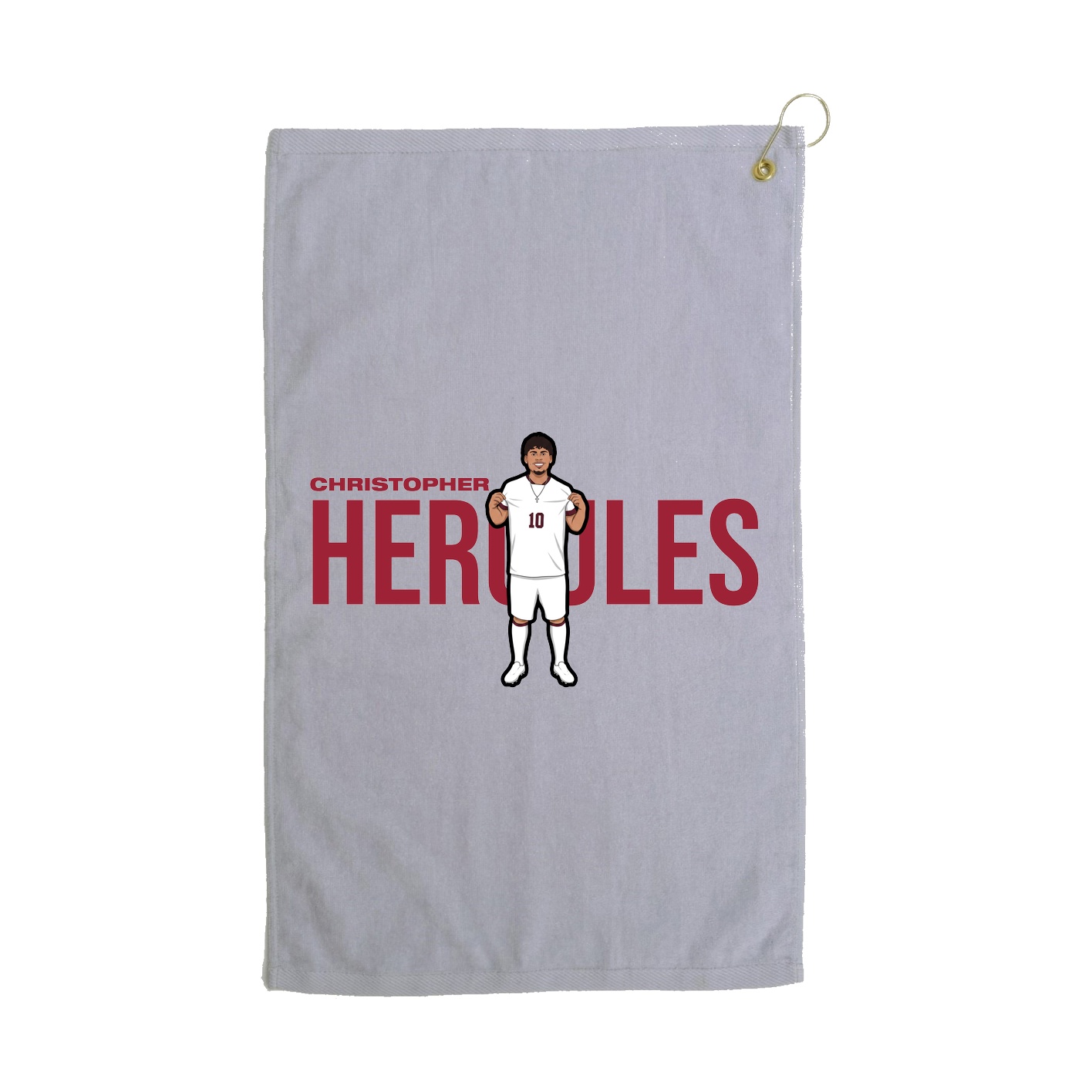 Golf Towel — Player Name in Grey