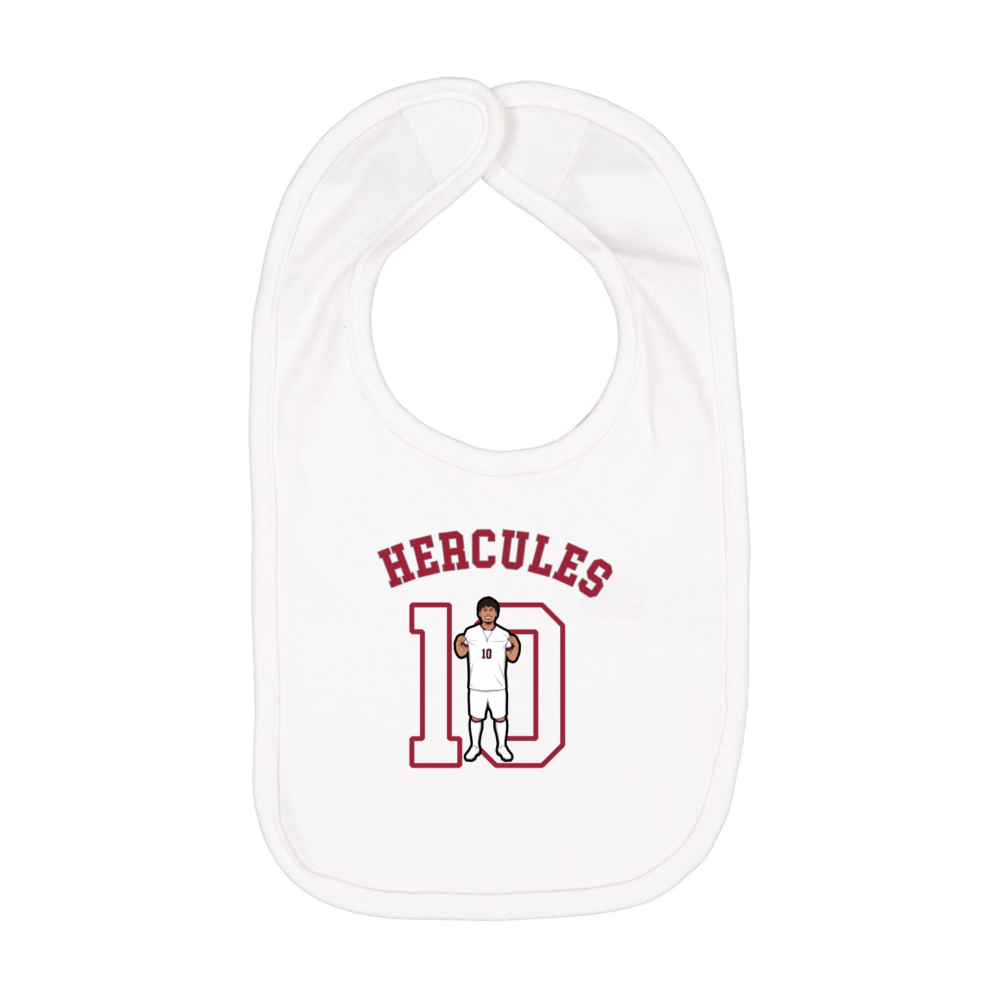 Infant Bib — Shirsey Arch in White