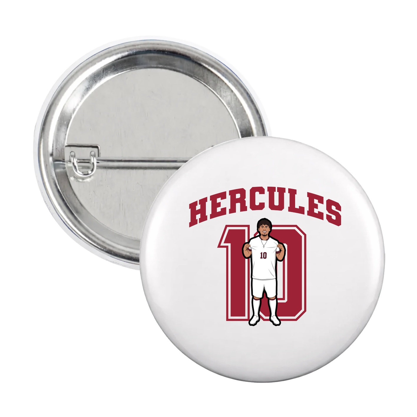 Game Day Button — Number in White