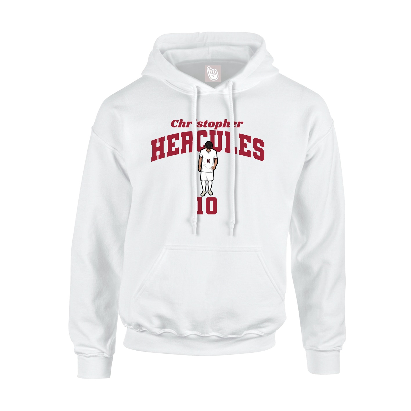 Youth Hoodie — Signature Arch in White