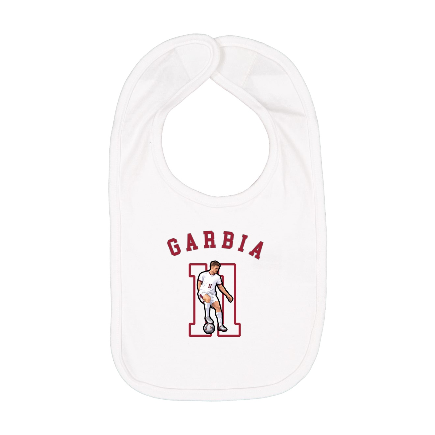 Infant Bib — Shirsey Arch in White
