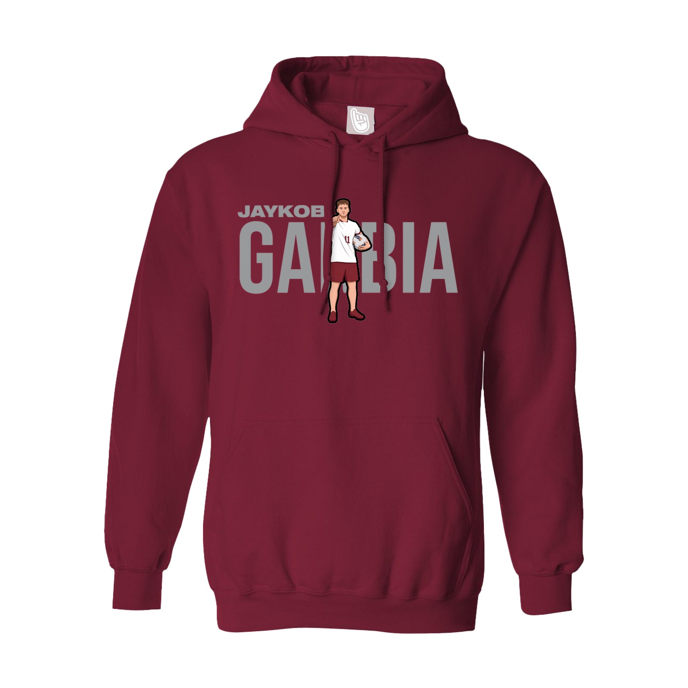 Hoodie — Player Name in Cardinal