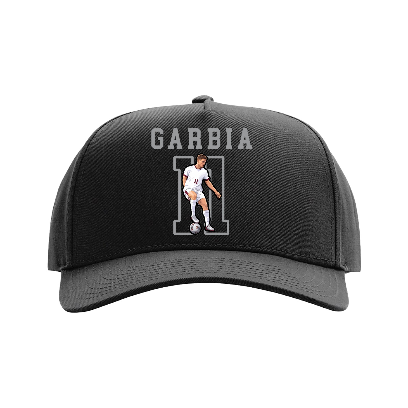 Full Fabric Five-Panel Champ Cap — Shirsey in Black