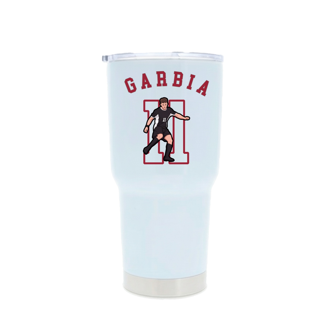 30oz Stainless Steel Tumbler — Shirsey Arch in White
