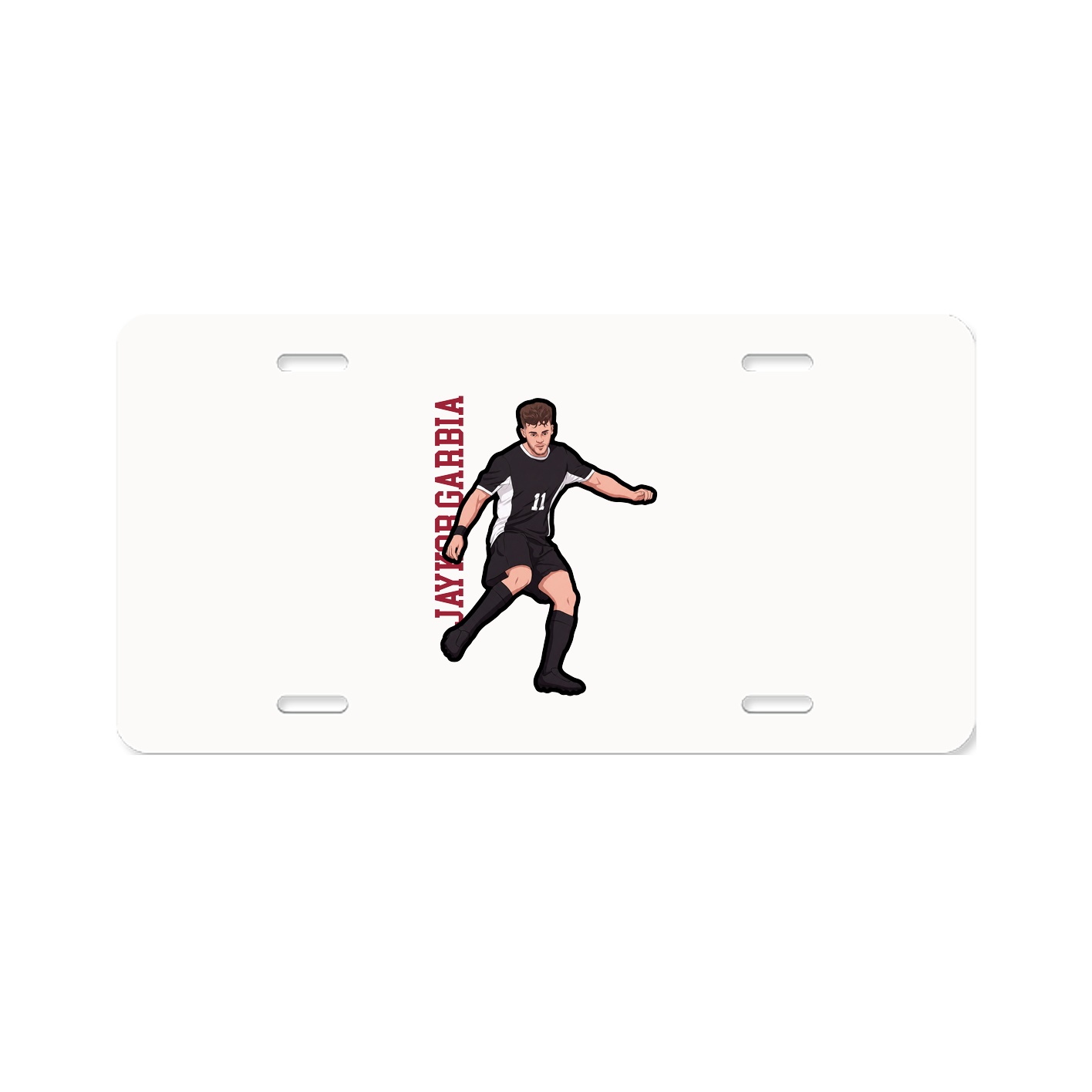 License Plate — Name Vertical in Classic