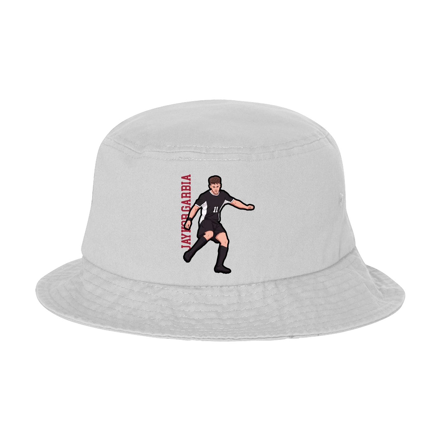 Bucket Cap — Name Vertical in White