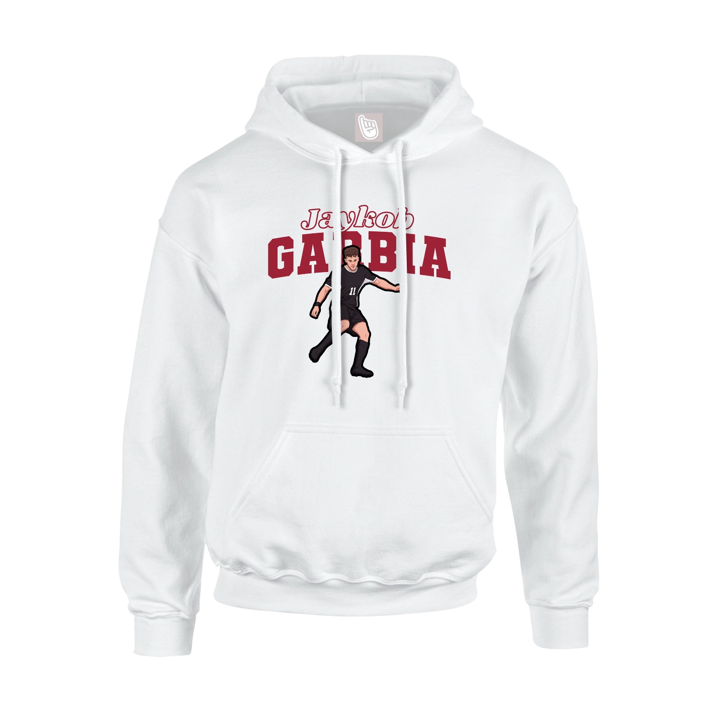 Hoodie — Name Arch in White
