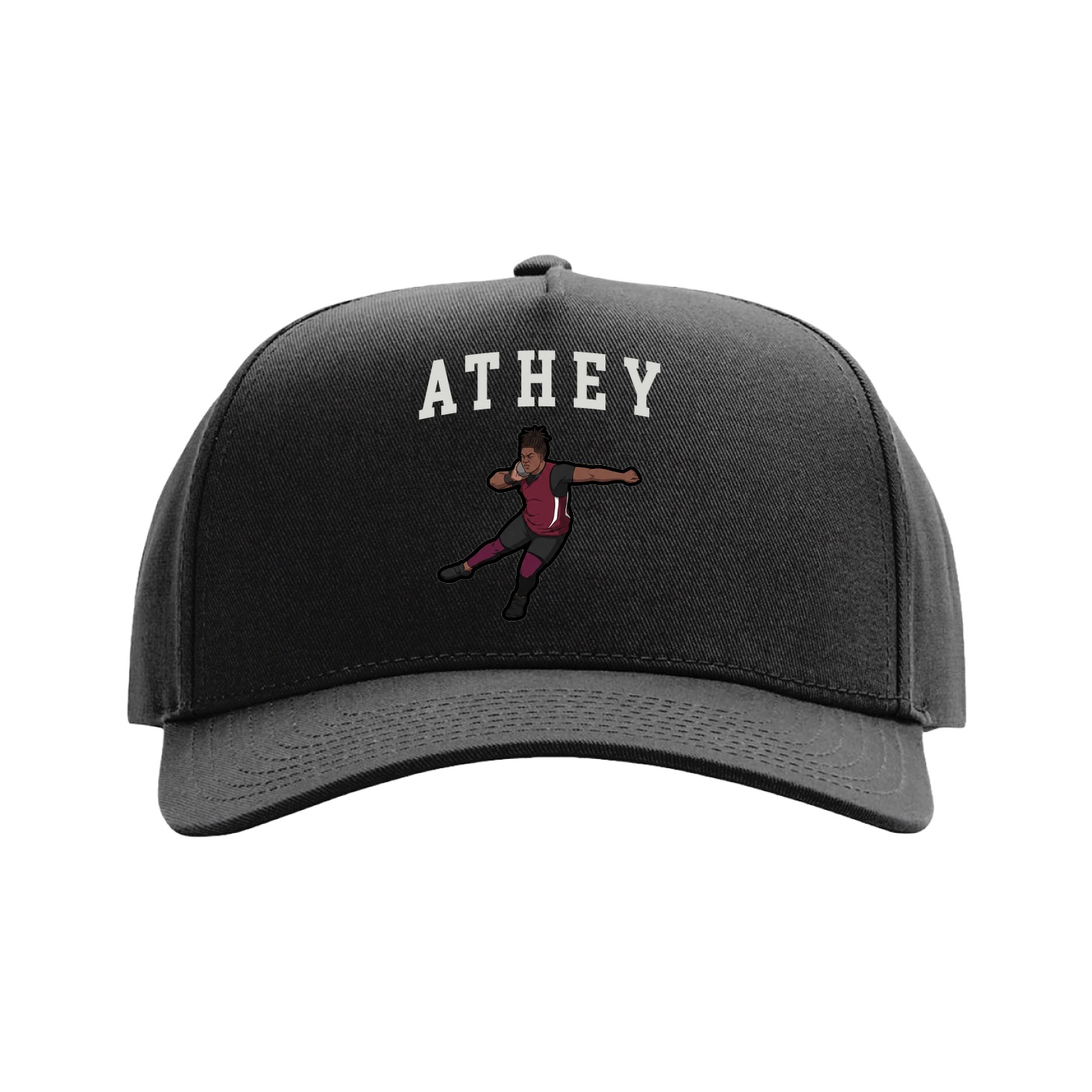 Full Fabric Five-Panel Champ Cap — Shirsey in Black