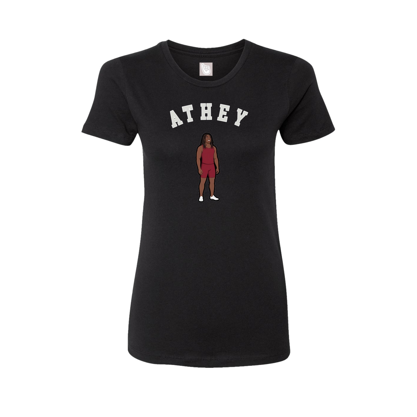 Fitted Women's Tee — Shirsey Arch in Black