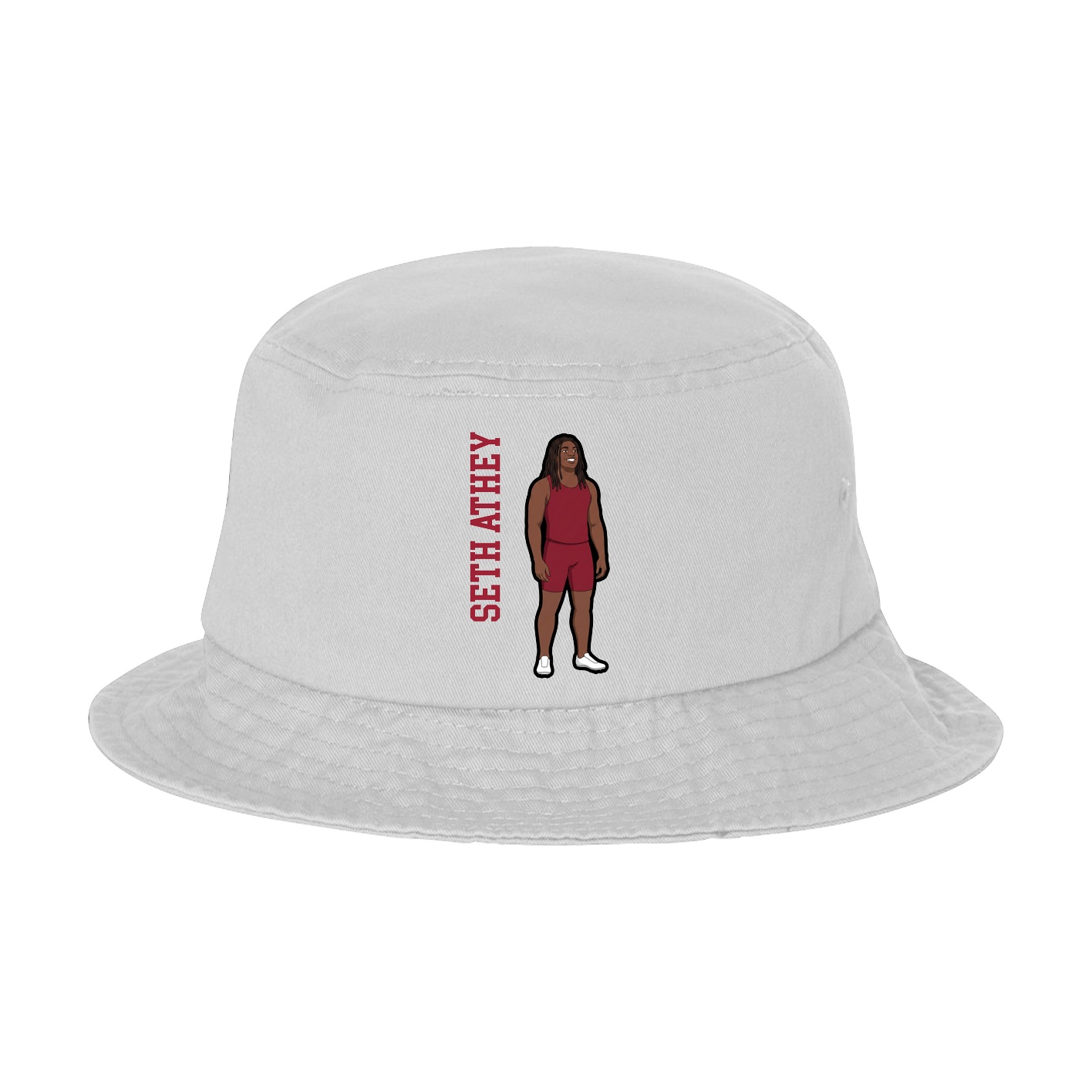 Bucket Cap — Name Vertical in White