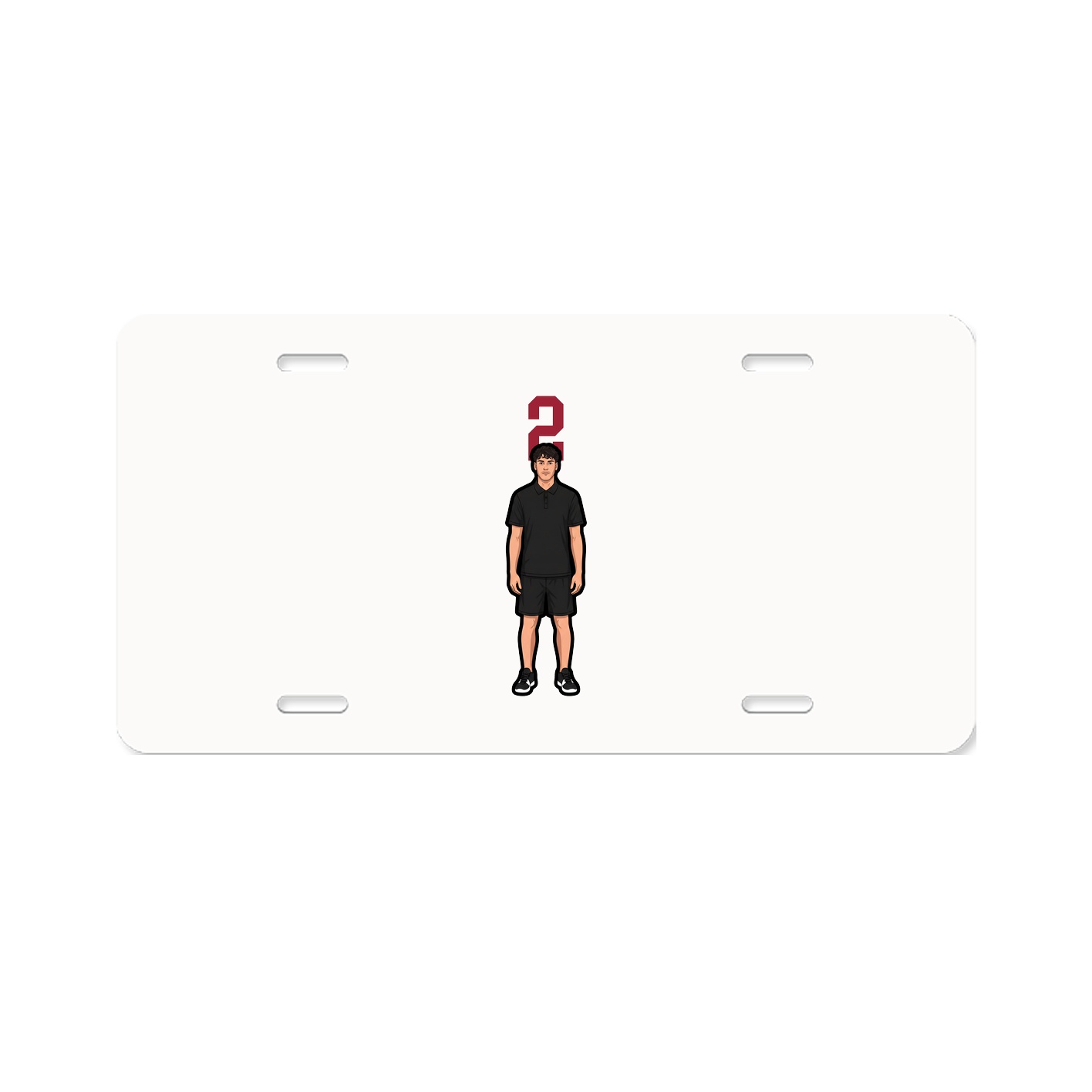 License Plate — Number Top in Classic
