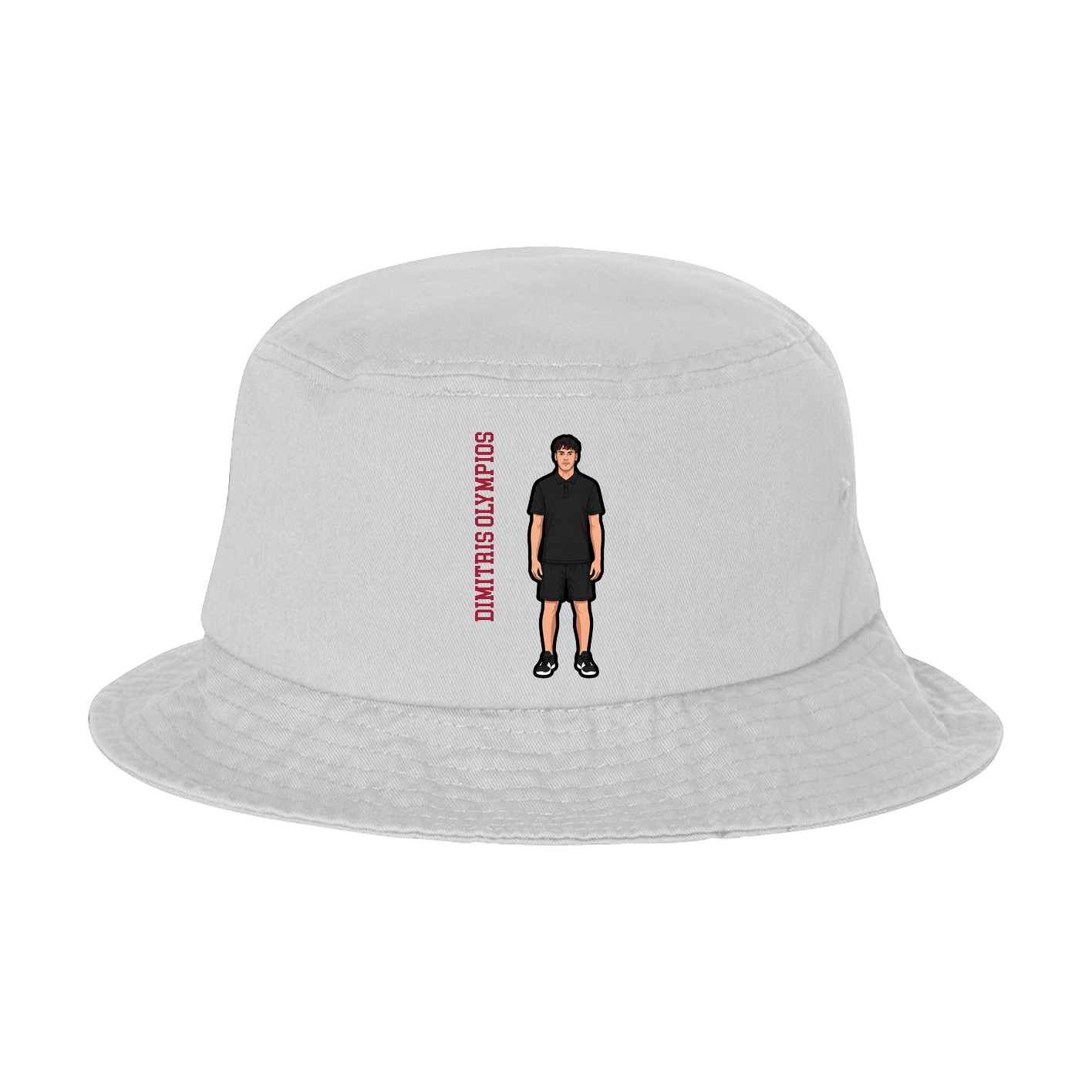Bucket Cap — Name Vertical in White