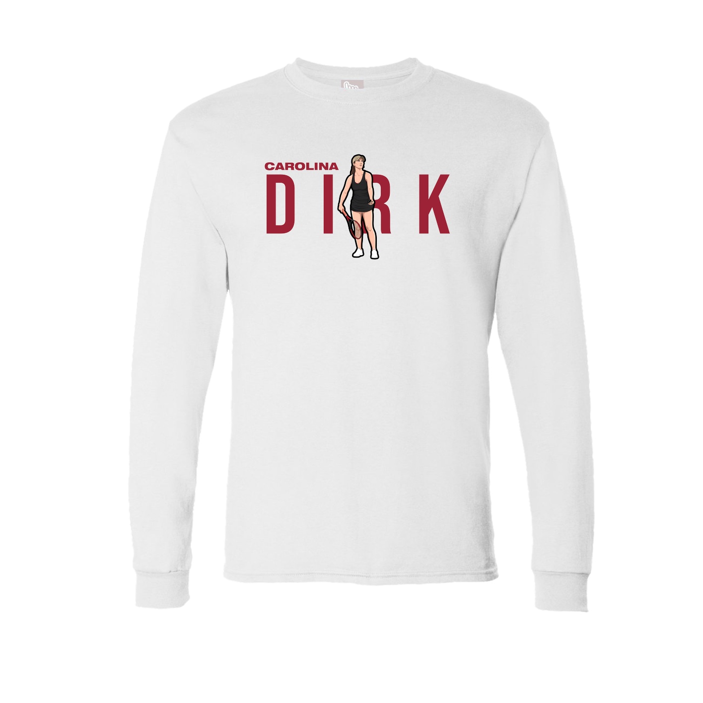 Long Sleeve Tee — Player Name in White