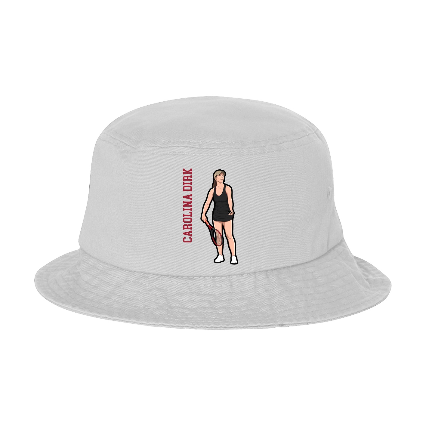 Bucket Cap — Name Vertical in White