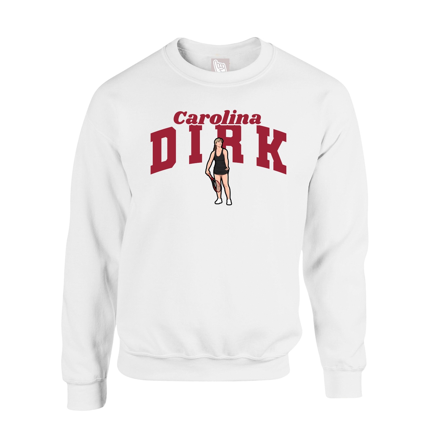 Fleece Crew — Signature Arch in White