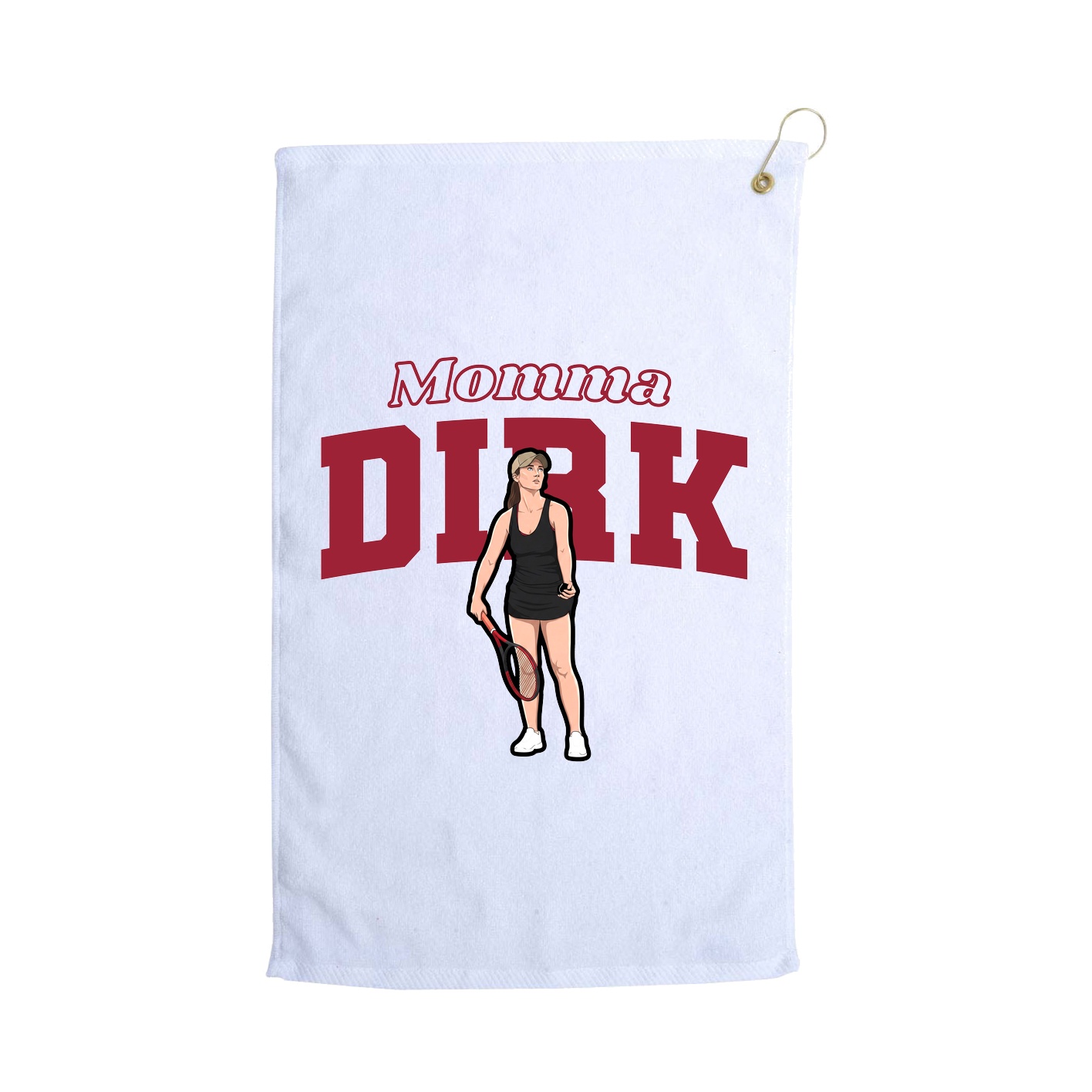 Golf Towel — Mothers Day Block in White