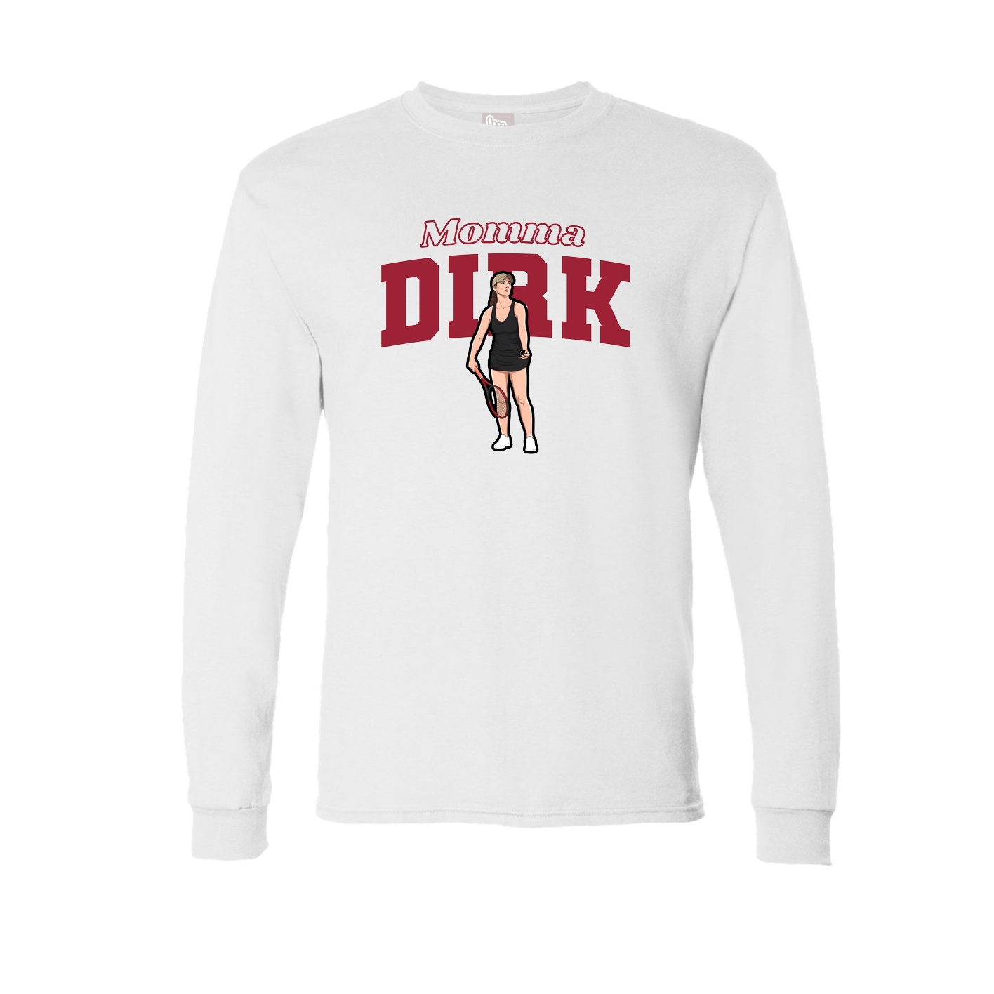 Long Sleeve Tee — Mothers Day Block in White