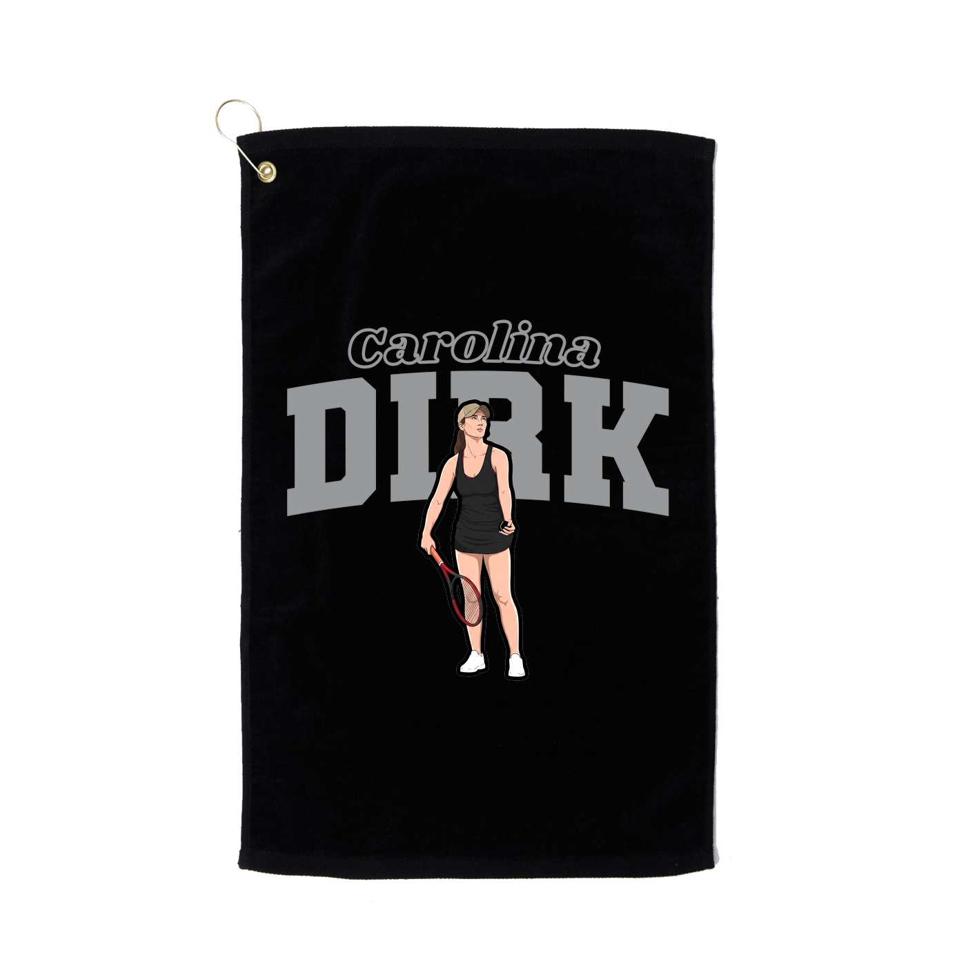 Golf Towel — Name Arch in Black