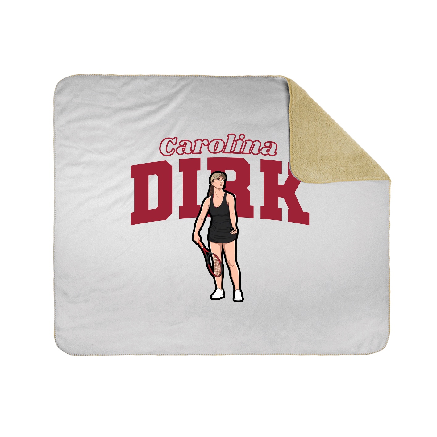Throw Blanket — Name Arch in White