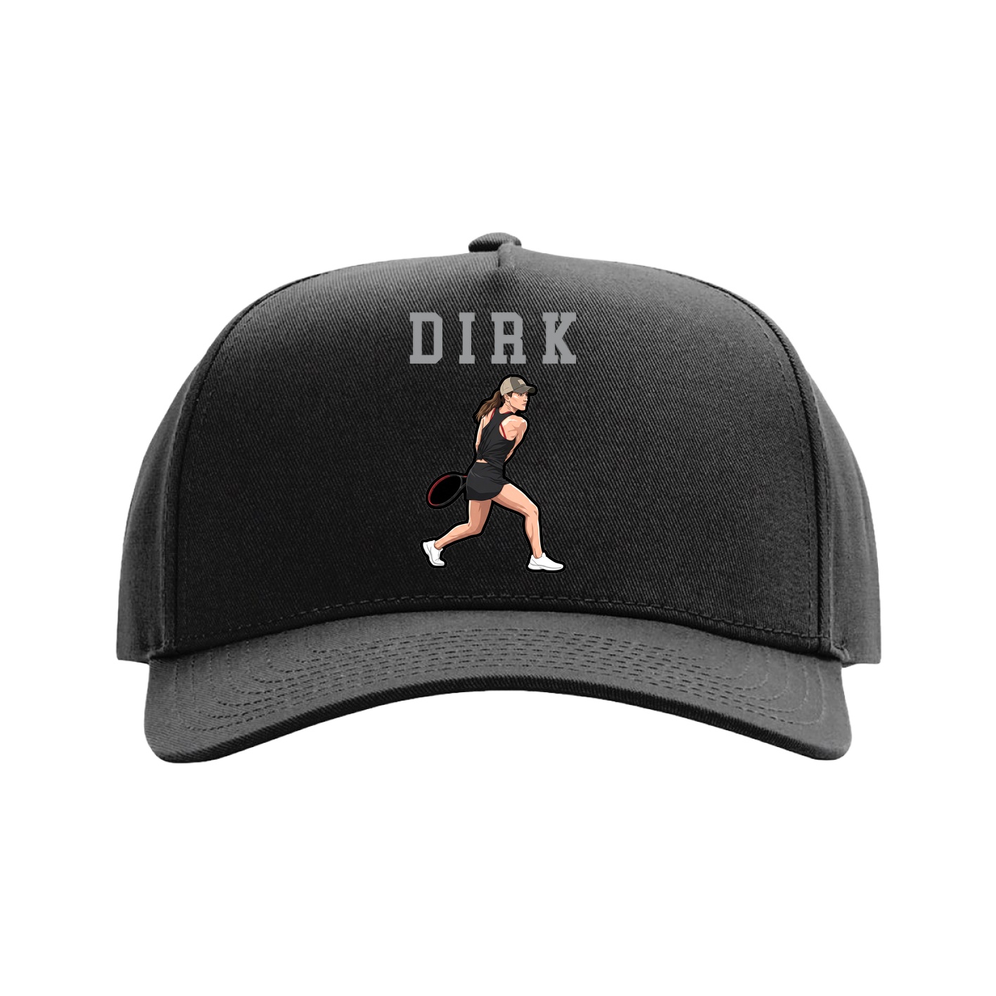 Full Fabric Five-Panel Champ Cap — Shirsey in Black