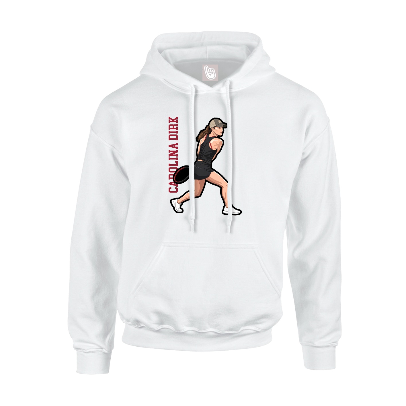 Hoodie — Name Vertical in White