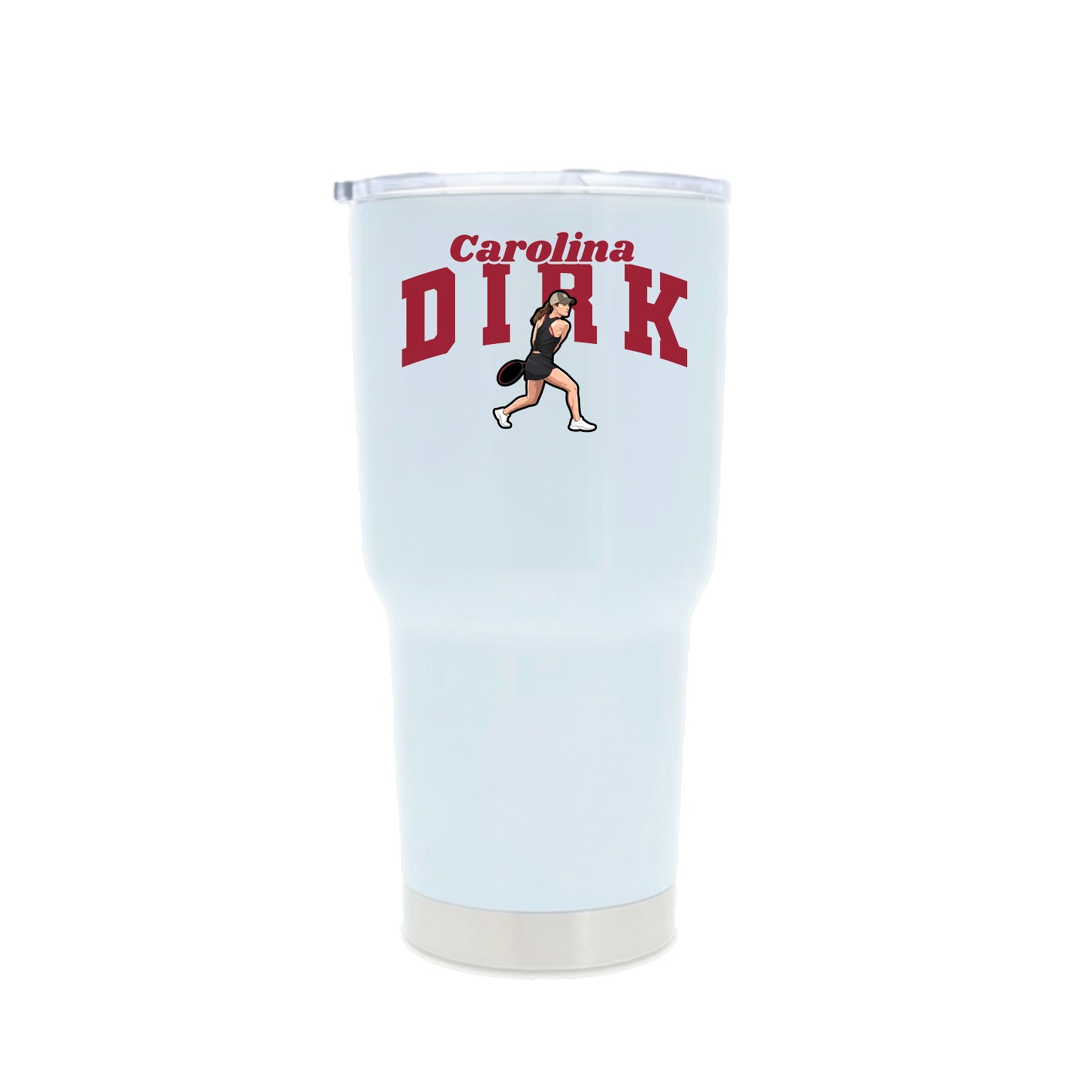 30oz Stainless Steel Tumbler — Signature Arch in White