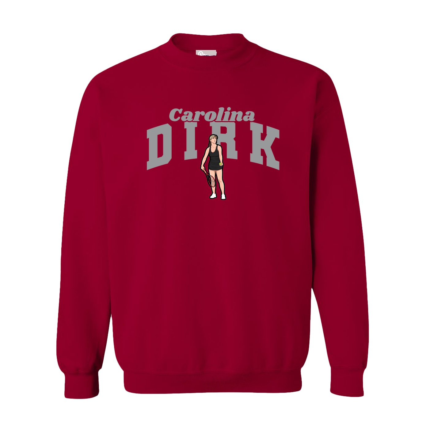 Fleece Crew — Signature Arch in Cardinal