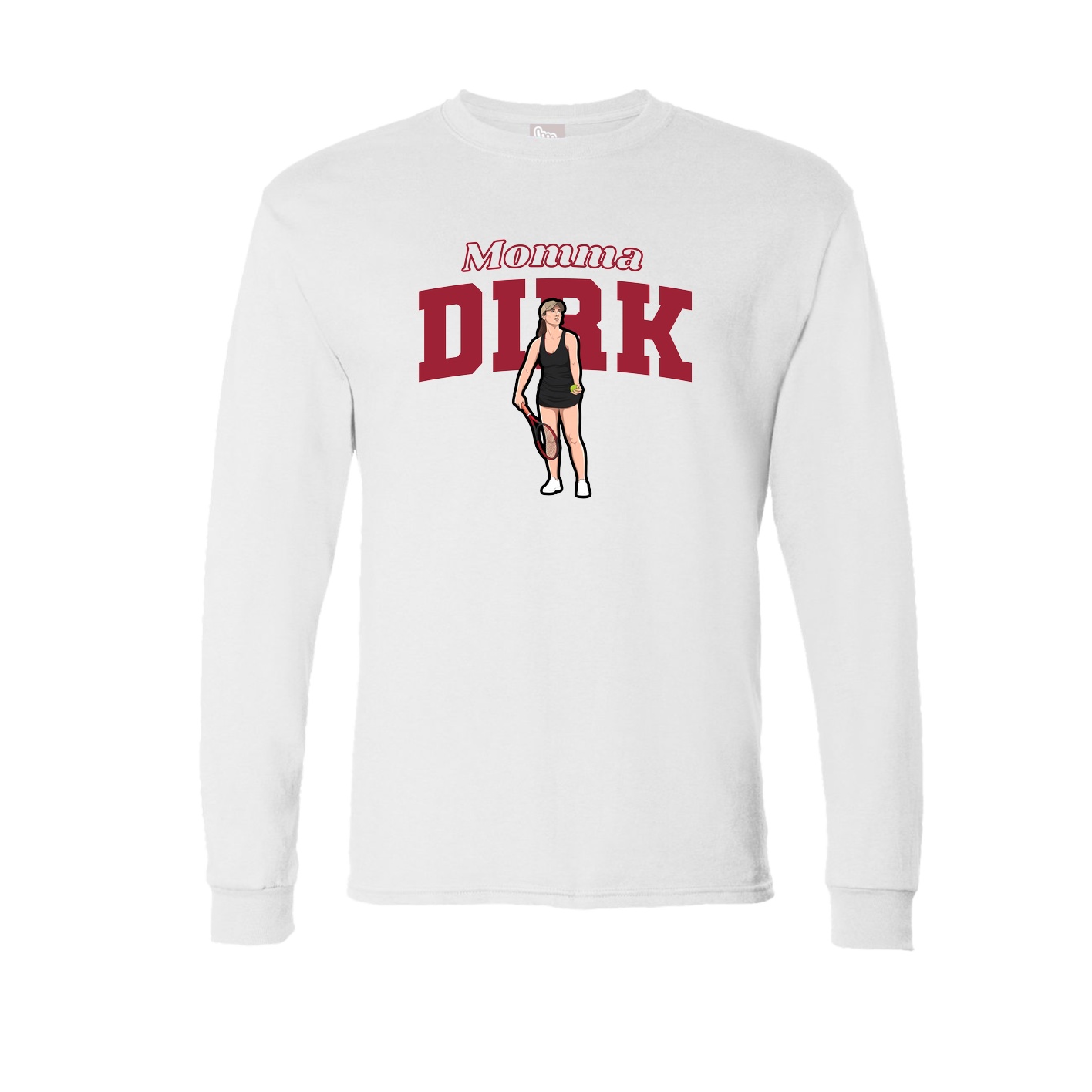 Long Sleeve Tee — Mothers Day Block in White
