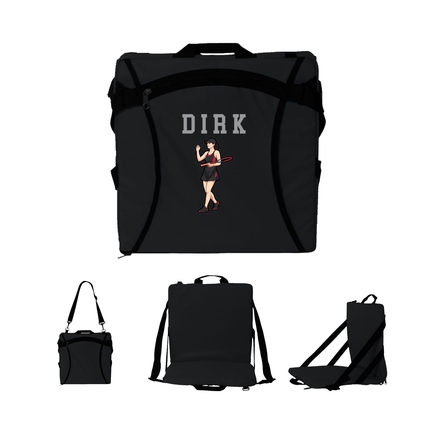 Folding Stadium Seat — Shirsey in Black