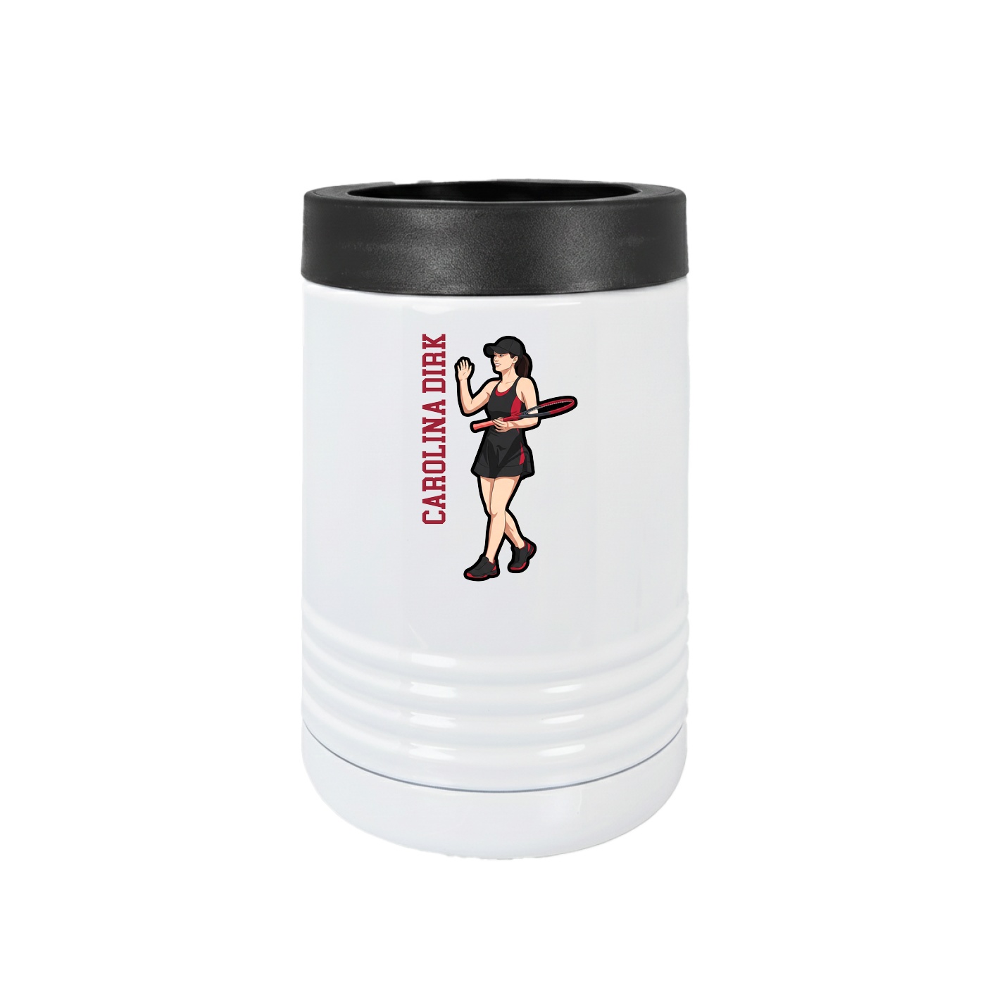 Beverage Holder — Name Vertical in White