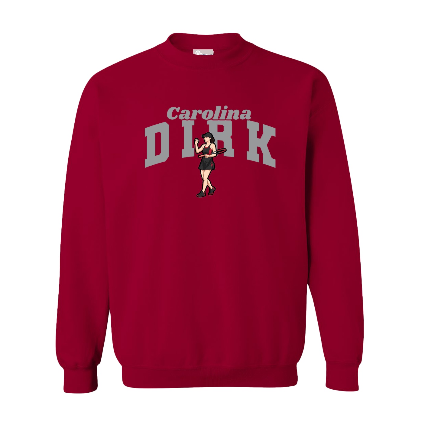 Fleece Crew — Signature Arch in Cardinal
