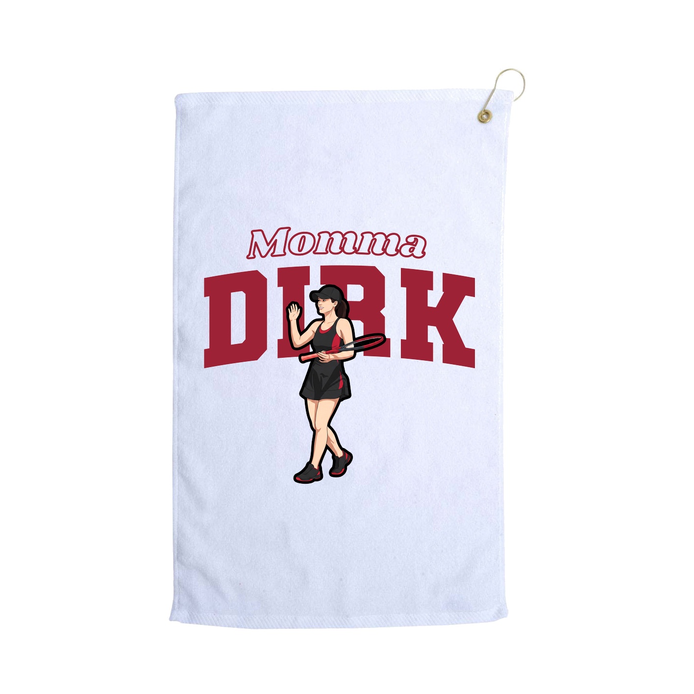 Golf Towel — Mothers Day Block in White
