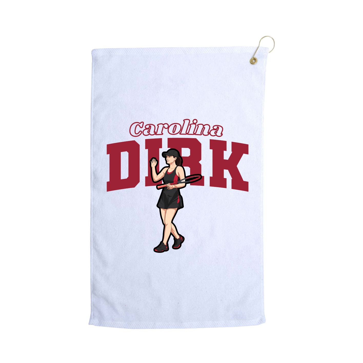 Golf Towel — Name Arch in White