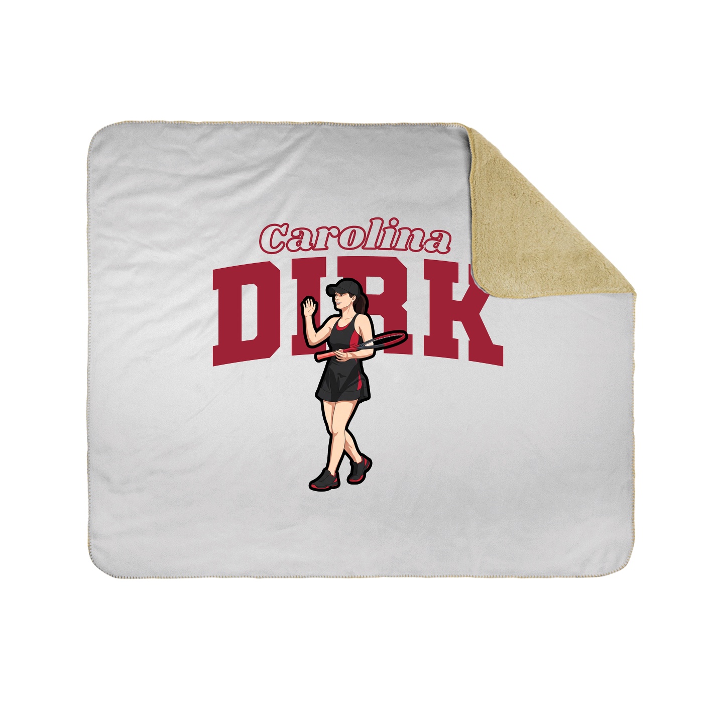 Throw Blanket — Name Arch in White