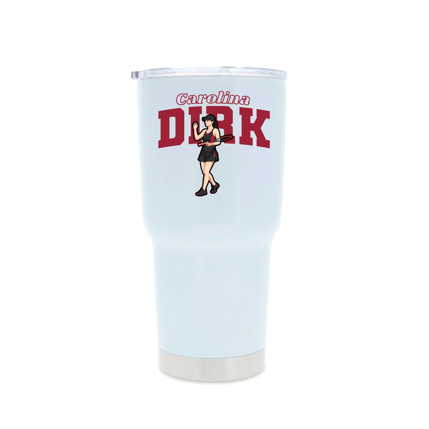 30oz Stainless Steel Tumbler — Name Arch in White