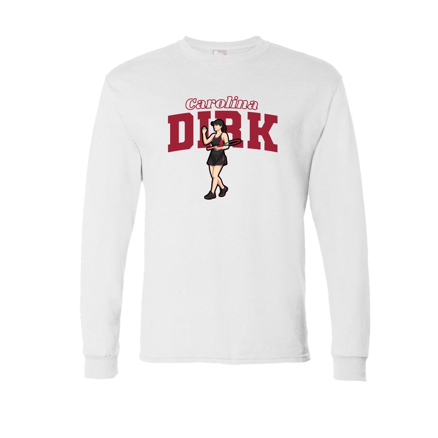 Long Sleeve Tee — Name Arch in White