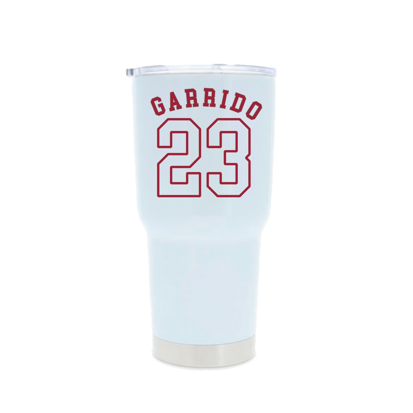 30oz Stainless Steel Tumbler — Shirsey Arch in White