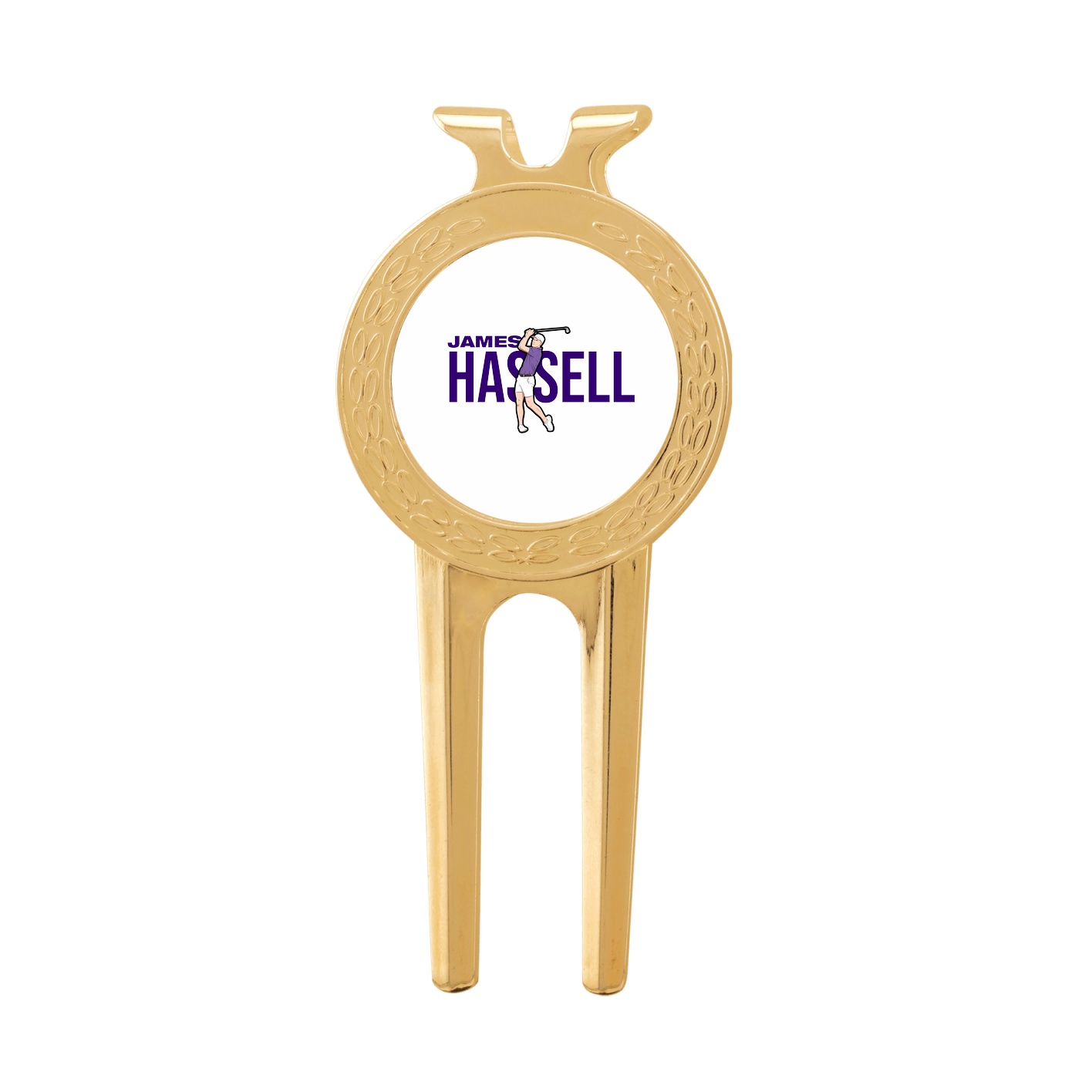 Divot Tool with Ball Marker — Player Name in Classic