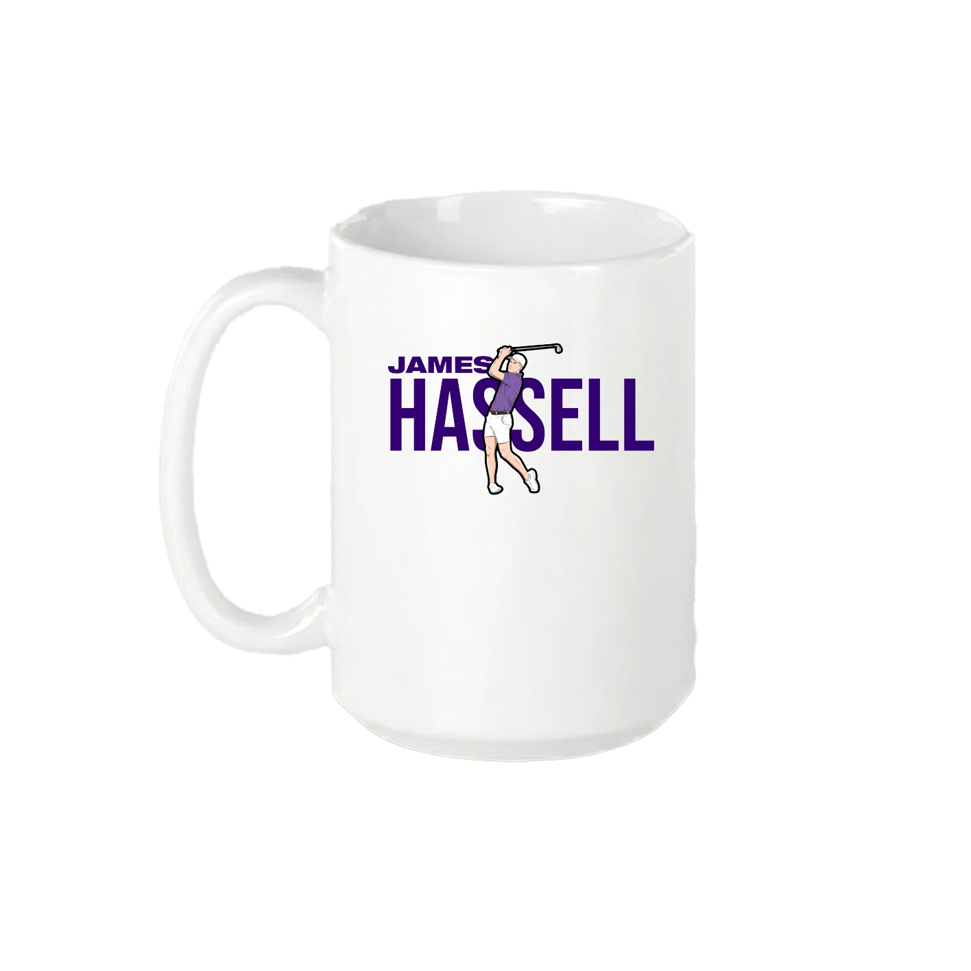 15oz Coffee Mug — Player Name in White
