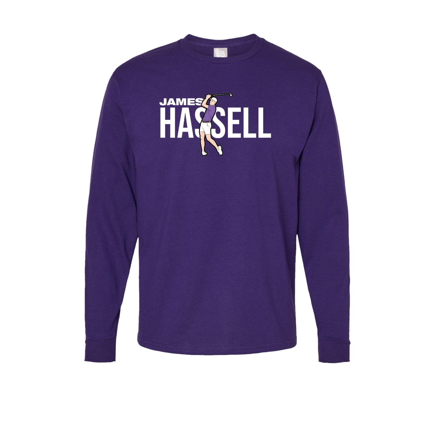 Long Sleeve Tee — Player Name in Purple