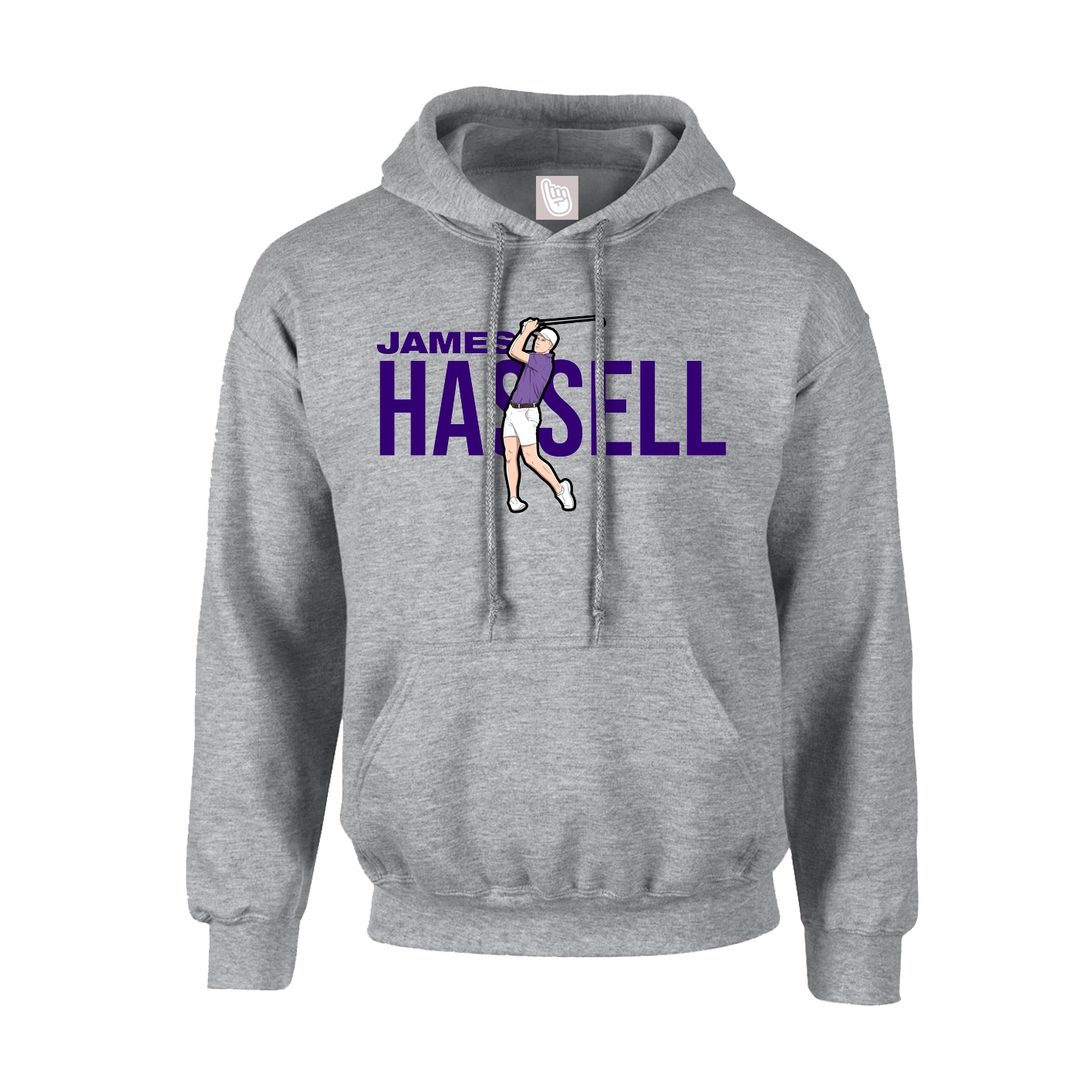 Hoodie — Player Name in Grey