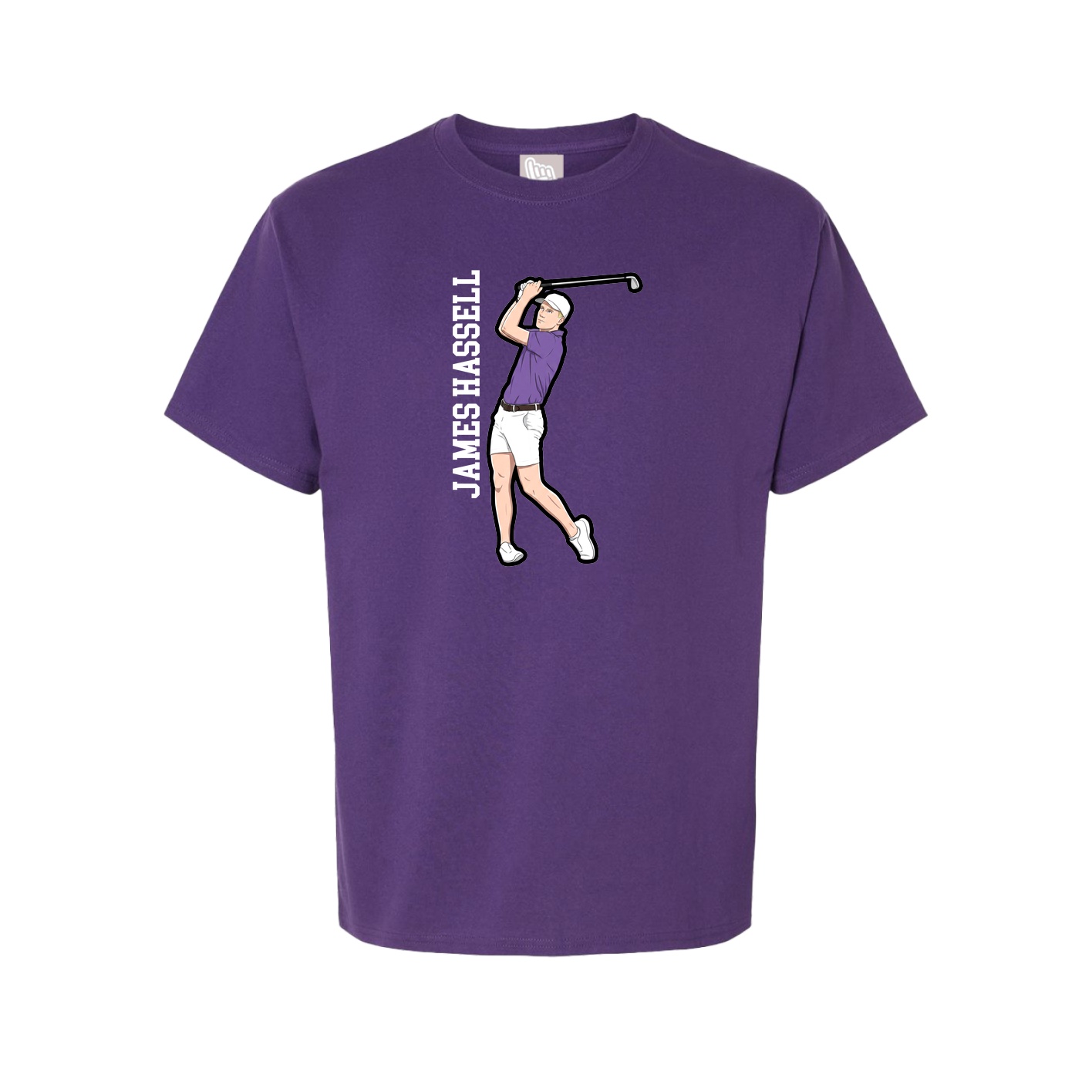 Tee — Name Vertical in Purple