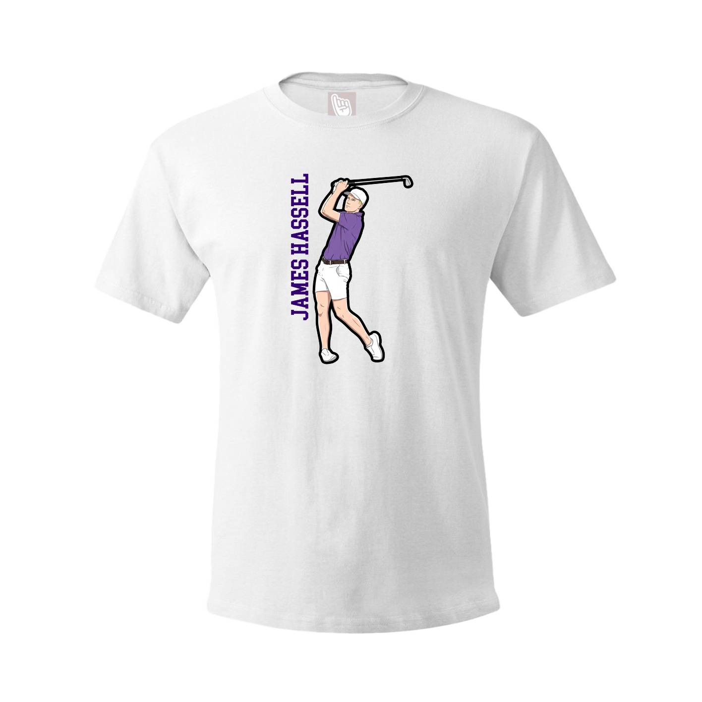 Tee — Name Vertical in White