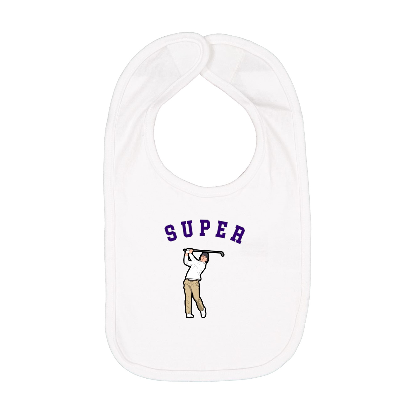 Infant Bib — Shirsey Arch in White
