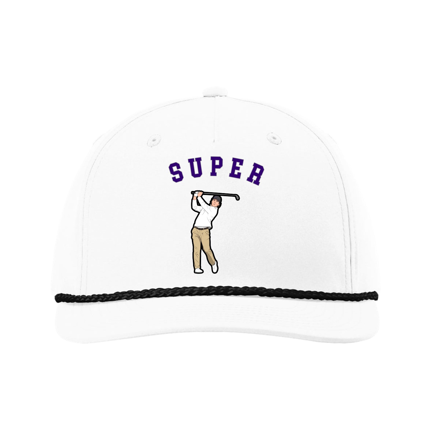 Five-Panel Classic Rope Cap — Shirsey Arch in White