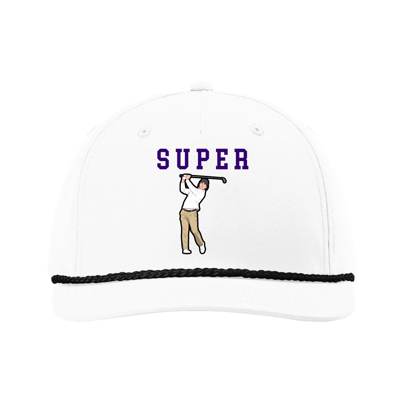 Five-Panel Classic Rope Cap — Shirsey in White